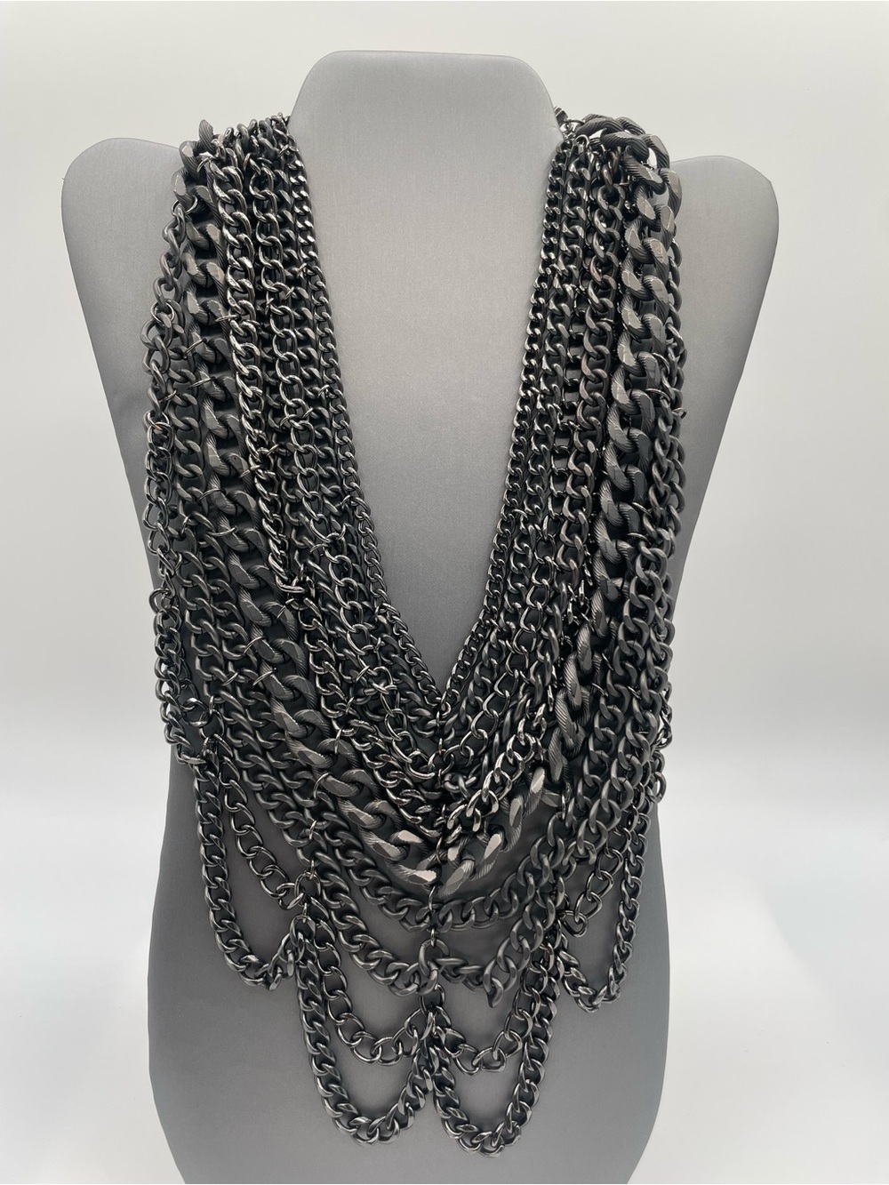 Baublebar Gunmetal Tone Multi-Strand Bib Statement Necklace - Women Accessories